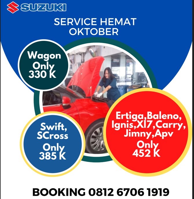 Layanan servis Suzuki SBT Pekanbaru, Riau.